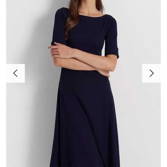 Elegant Black Midi Dress - Picture 5 of 7